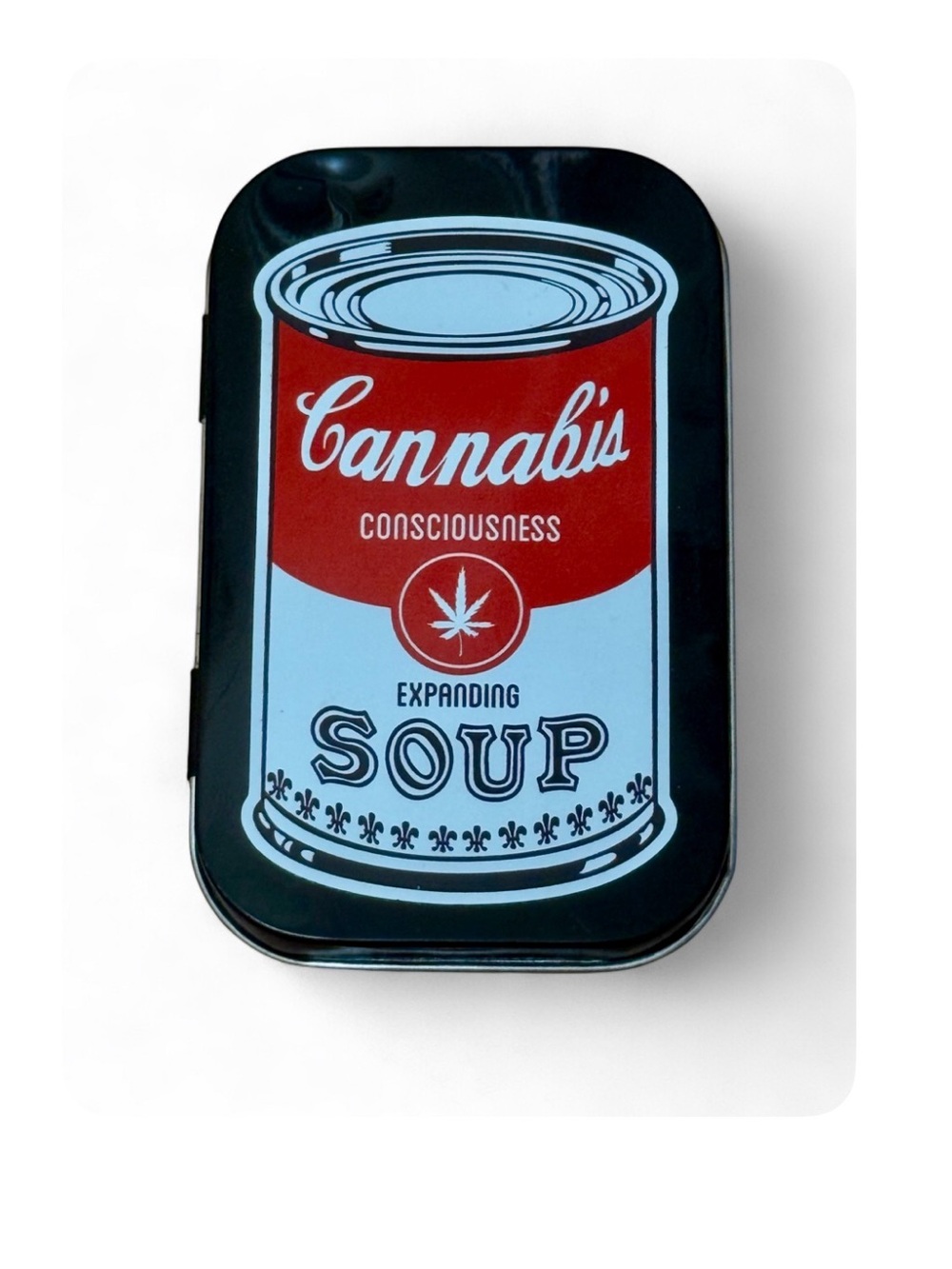 NWOT Andy Warhol Inspired “Consciousness Expanding Soup” Hinged Tin - Campbell’s